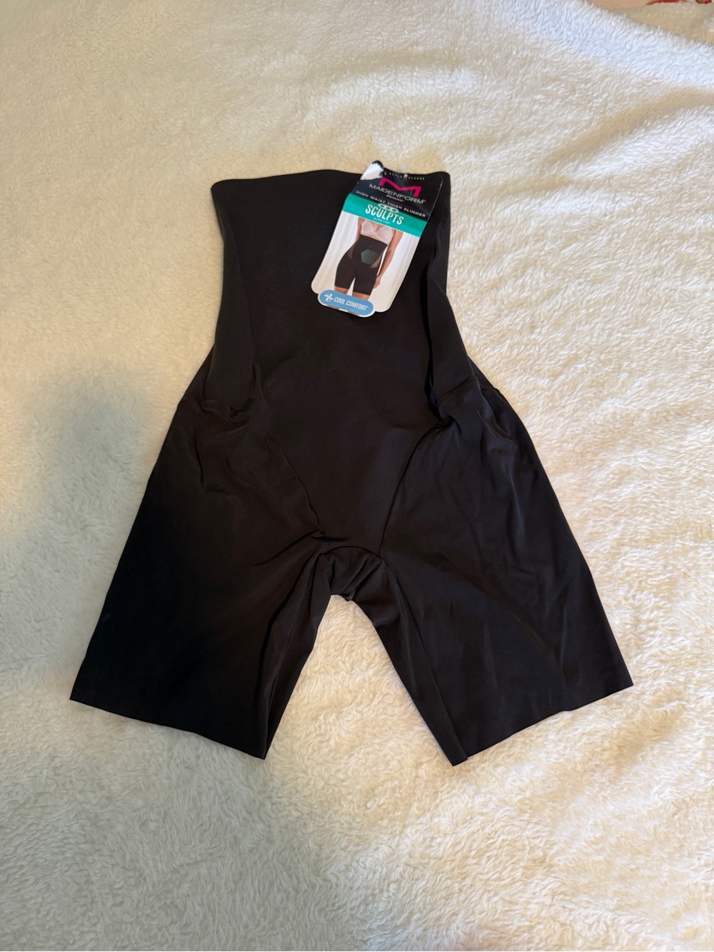Maidenform Black High-Waist Shaping Short Bodysuit